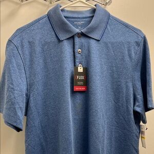 NWT Men Van Heusen Flex Stretch Polo in Heather Blue